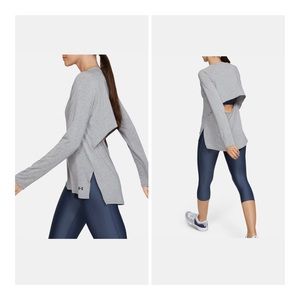 Under Armour Open Back Cut Out Grey Women’s Top Size Medium NWT